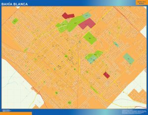 Mapa Bahia Blanca en Argentina