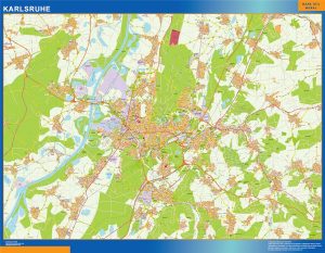 Mapa Karlsruhe en Alemania