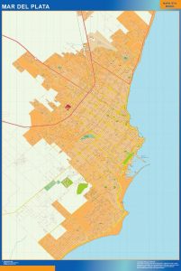 Mapa Mar del Plata en Argentina