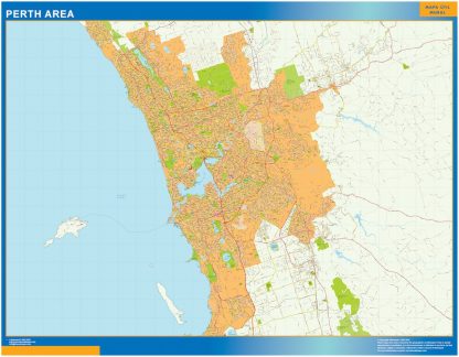 Mapa Perth Area Australia