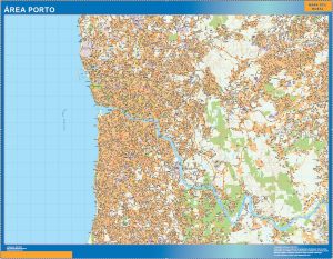 Mapa Porto área urbana