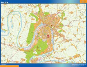 Mapa Rouen en Francia