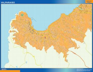 Mapa de Valparaiso en Chile