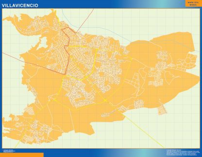 Mapa de Villavicencio en Colombia